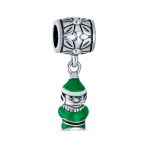 Christmas Charm Bead Santa Helper Elf Enamel for Bracelet Sterling Silver