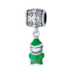 Christmas Charm Bead Santa Helper Elf Enamel for Bracelet Sterling Silver - Image 2