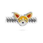 Chihuahua Puppy Dog Charm Bead Enamel Sterling Silver for European Bracelet - Image 2