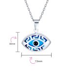 Turkish Evil Eye Filigree Charm Pendant Necklace in Sterling Silver Protection - Image 3