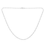 Classic Thin Lightweight 1.5MM Solid Figaro Link Chain Necklace .925 Sterling Silver 16" - Image 2