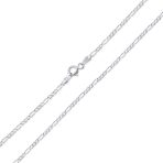Set of 2 Thin 50 Gauge Sterling Silver Figaro Chain Necklace 20 Inch and 24 Inch - Image 3