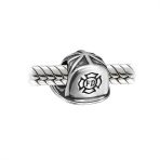 Fireman Helmet Charm Bead for Wife Oxidized Silver Fits European Bracelet - Image 3