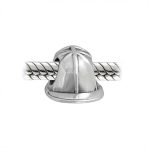 Fireman Helmet Charm Bead for Wife Oxidized Silver Fits European Bracelet - Image 4