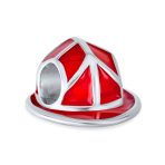 Firefighter Hat Charm Bead Sterling Silver for European Bracelet - Image 2