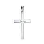 Religious Cross Pendant Necklace Sterling Silver Men - Image 4