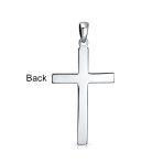 Religious Cross Pendant Necklace Sterling Silver Men - Image 5