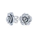 Romantic 3D Carved Flower Pink Peach Rose Stud Earrings Lightweight 10MM - Image 12
