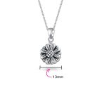 Sterling Silver Sunflower Open Locket Pendant Necklace Floral Design “My Love” Inspirational Message - Image 5