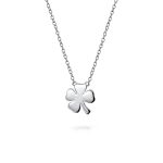 Celtic Shamrock Good Luck Charm Clover Pendant Necklace 14K Gold Plated Silver