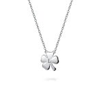 Celtic Shamrock Good Luck Charm Clover Pendant Necklace 14K Gold Plated Silver - Image 3