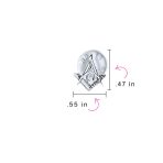 Set of 2 Tiny Masonic Freemason Stud Earrings and Brooch Pin Oxidized Silver - Image 4