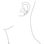 14K Gold Plated Ear Cuff Cartilage Freshwater Pearl Spiral - Image 3