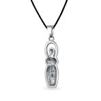 Divine Venus Of Willendorf Fertility Goddess Pendant Necklace 16 Inch Silk Cord - Image 2