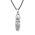 Divine Venus Of Willendorf Fertility Goddess Pendant Necklace 16 Inch Silk Cord