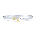 Stacking Bangle Bracelet Hook Eye Gold Plated Silver