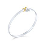 Stacking Bangle Bracelet Hook Eye Gold Plated Silver - Image 2