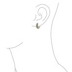 Two Tone Twist Cable Rope Hoop Huggie Earrings for Men Gold & Silver Plated - Image 4