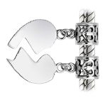 Puzzle Split Heart Grandmother Granddaughter Dangle Charm Bead Sterling Silver Fit European Bracelet - Image 6