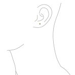 Set of 3 Tiny Blue Red Pink CZ Stud Earrings Gold Plated Sterling Silver - Image 14
