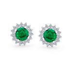 CZ Halo Earring Jackets Enhancer for Studs Gold Plated Sterling Silver - Image 8