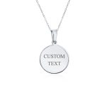 Religious Guardian Angel Cherub Pendant Necklace Silver Round Disc Medal - Image 5