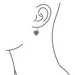 Spiritual Jewelry Set Heart & Angel Wings Locket Necklace & Drop Earrings .925 Sterling Silver - Image 5