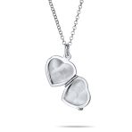 Dainty Celtic Claddagh Locket Necklace Heart Photo Holder Sterling Silver - Image 2