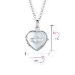 Dainty Celtic Claddagh Locket Necklace Heart Photo Holder Sterling Silver - Image 5
