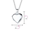 Delicate Heart Shaped Locket Necklace for Teens - Holds Photos Silver Pendant - Image 5