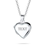 Delicate Heart Shaped Locket Necklace for Teens - Holds Photos Silver Pendant - Image 3