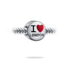 Travel I Love London England Charm Bead .925 Sterling Silver for Bracelet - Image 2