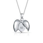 I Love You WORD Heart Locket Pendant Necklace Etched Sterling Silver - Image 4