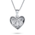 Celtic Infinity Knot Necklace & Heart Stud Earrings Set Oxidized Sterling Silver - Image 4
