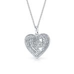 Paw Print Heart Shape Pendant Necklace Animal Lover Pet Dog Cat .925 Sterling Silver - Image 4