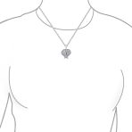 Spiritual Angel Wing Feathers Heart Locket Necklace Keepsake Photos Oxidized .925 Sterling Silver - Image 5