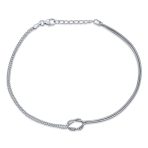 Romantic Love Knot Infinity Anklet Ankle Bracelet Silver - Image 2