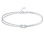 Romantic Love Knot Infinity Anklet Ankle Bracelet Silver