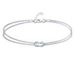 Romantic Love Knot Infinity Anklet Ankle Bracelet Silver