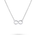 Delicate Minimalist Love Knot Infinity Pendant Necklace Gold Plated Silver