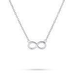 Delicate Minimalist Love Knot Infinity Pendant Necklace Gold Plated Silver