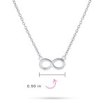 Delicate Minimalist Love Knot Infinity Pendant Necklace Gold Plated Silver - Image 3