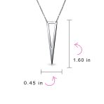 Minimalist Triangle Geometric Pendant Necklace in Sterling Silver - Image 6