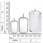 Men's Army Dog Tag Blank Pendant Necklace Large .925 Sterling Silver with Ball Chain 20" - Image 7