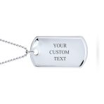 X-Large Military Dog Tag Pendant Necklace Sterling Silver 20 Inch Ball Chain - Image 8