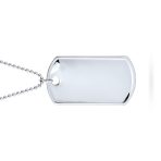 Set of 2 Army Dog Tag Pendant Necklace Sterling Silver 20 Inch Chain - Image 4