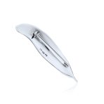 Fine Quill Feather Leaf Brooch Pin Oxidized .925 Sterling Silver - Image 2