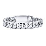 Heavy Miami Curb Chain Link Bracelet Silver Tone Stainless Steel 10MM Men - Image 4