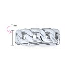 Unisex Solid Curb Link Chain Band Rings Bands .925 Sterling Silver 6MM - Image 4