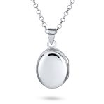 Danity Vintage Style .925 Silver Oval Shape Photo Lockets Pendant Necklace - Image 3